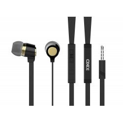 Fashion Stereo Earphone Headset with Mic and Volume Controller K-Z205 (Black - Gold)